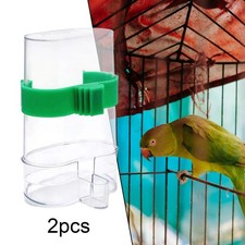 2x Papagei Wasser Feeder Sittich Waterer für Kanarienvogel Kleine Vögel