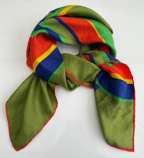 RELI Halstuch,100 Reine Seide,Vintage Schal, 75 x 75 cm, mit zerrissen