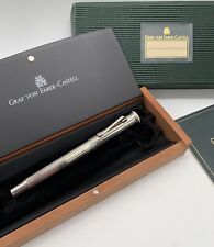 Graf von Faber-Castell Rollerball Kugelschreiber versilbert Fadenmuster Gravur