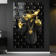 Wandbild pink panther golden - wandbild,