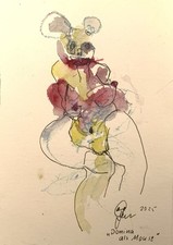 Original Aquarell Zeichnung Din A5,  Akt, nude, Women, Erotik Akt Unikat