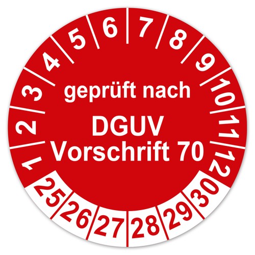 Prüfplaketten geprüft nach - geprüft,