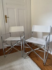 2 Designer Chairs in the Style of Gae Aulenti Zanotta April Folding Club Chairs