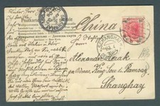 China Incomming Post  Shanghai April 1906