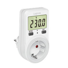 Stromzähler für Steckdose Energiekosten-Messgerät Strommessgerät Strom weiß