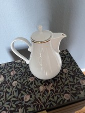 Kahla DDR Kaffeekanne weiß mit Goldrand