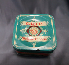 alte Blechdose Stecknadeldose GRIP  Stahlstecknadeln No. 6 mit div.  Inhalt
