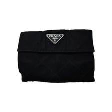 Original Prada Geldbörse - Schwarz - Nylon / Leder