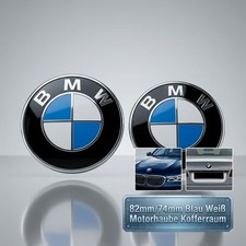 1/2stk Emblem 82/74mm Blau