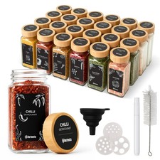 24er Set Gewürzgläser eckig
