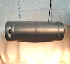 Stylische Bier Keg Hängelampe, Lampe mit 3 Glühbirnen, Edelstahl Fass USA