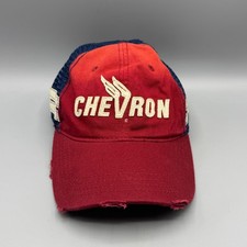 Chevron Gasolines Auto Car Racing Cap Kappe Mütze Basecap Trucker rot blau