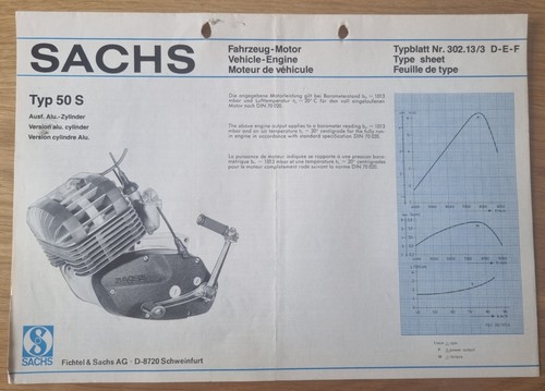 Typenblatt sachs motor - sachs, 50