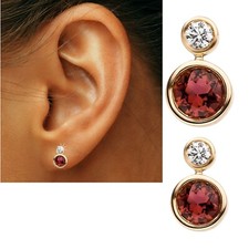 Edle Doppel Ohrstecker 585