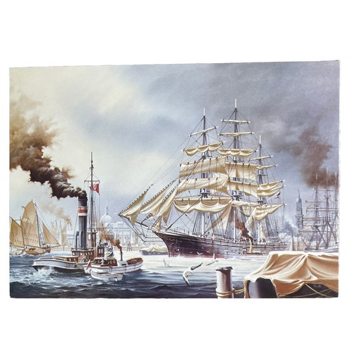 Postkarte fischereihafen - postkarte, ak
