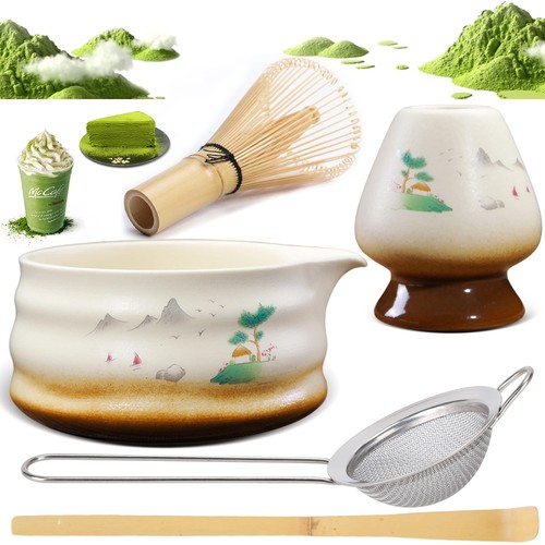 Authentisches matcha set mit - set,