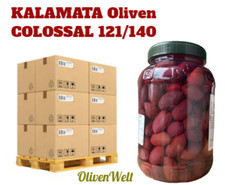 KALAMATA PREMIUM Oliven/ROT KALAMON mit KERN - COLOSSAL 121/140 - 1 kg netto