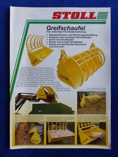 518) STOLL Greifschaufel Frontladerwerkzeug - Prospekt Brochure 05.1997