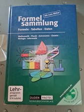 BUCH FORMELSAMMLUNG  bis ZUM ABITUR ohne CD!!! MATHEMATIK PHYSIK CHEMIE BIOLOGIE