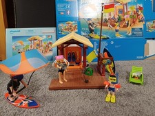 Playmobil Strand Wassersport Schule 70090 Surfer Taucher Strandhaus