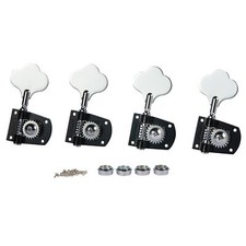 Cloverleaf Bass Tuners Bass Tuning Keys for Fender American Bass Black w/ Chrome