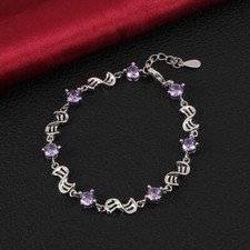 925 Silber plattiert lila