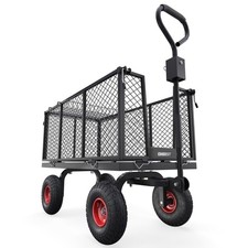 Gitterwagen 550 kg mit 12 Spanngummis Transport Plattform Boller Garten Wagen