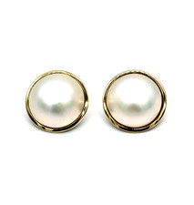 Ohrringe Mabe Zuchtperle Gold