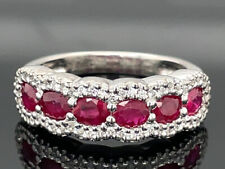 RING GR.20 (CA.62) 925/-SILBER RHODINIERT MIT RUBIN & ZIRKON  SCHMUCKJAGD