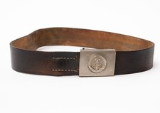 Alter DDR Original Lederkoppel Leder Gürtel mit Emblem Polizei NVA