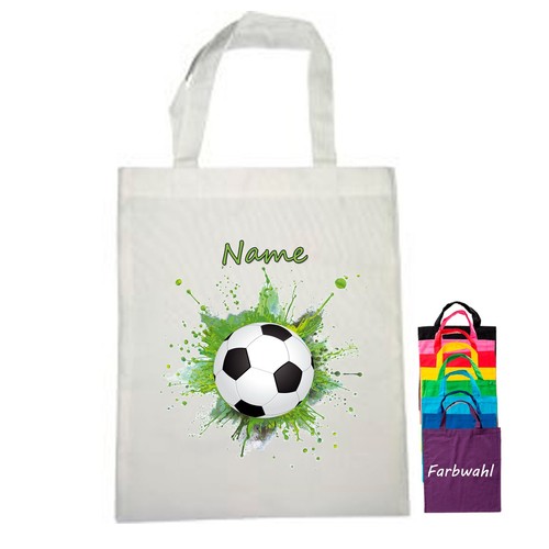 Fußball stoffbeutel mit namen - fußball,