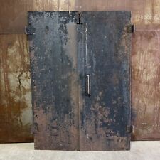 1 Paar Räucherkammer Räucherschrank Tür, Türen Metalltüren um 1900 / H140 B98cm