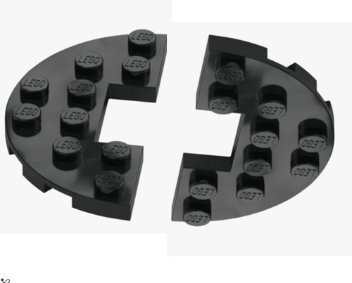 Lego platte 3x6 halbrund - 2x,