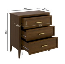 Kommode Nussbaum mit 3