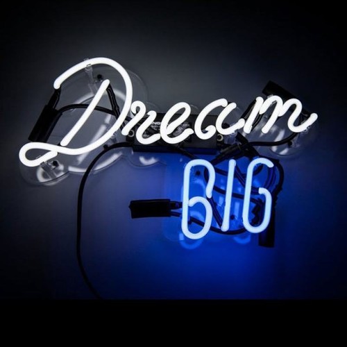 Dream big neon sign bier - dream,