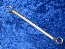 Großer doppel Ringschlüssel gekröpft 22 / 24 Chrom Vanadium WGB DIN 838 Germany