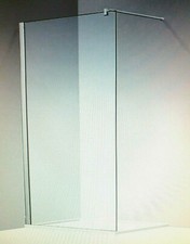 Koralle WALK-IN Duschabtrennung, ESG KLAR, Silber hochglanz,80 X 200cm