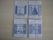 Fenster Nr.1-4,4 Stickpackungen für dän. Kreuzstich,Liebev. Kreuzstichentw., LKE