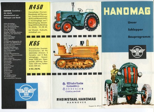 Hanomag prospekt schlepper - hanomag,