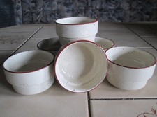 Keramik 6 kleine runde Auflaufformen Durchmesser 8,5 cm 