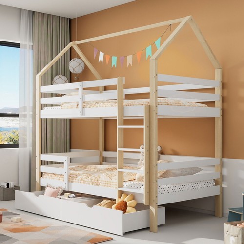 Kinderbett etagenbett 90x200cm - kinderbett,