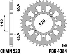 PBR-Kettenrad in Hart Ergal