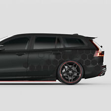 Auto Waben Aufkleber Set "Schwarz Matt" Hexagon Honeycomb Folie Dekor KX078-10