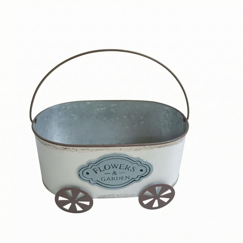 Eiserne gartendeko schubkarre - gartendeko,