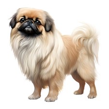 6x stickers Pekingese car