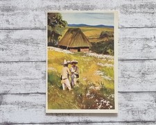 Landarbeiter Peonen Heimstätte Mittel Südamerika Sanella 1950er Sammelbild Deko