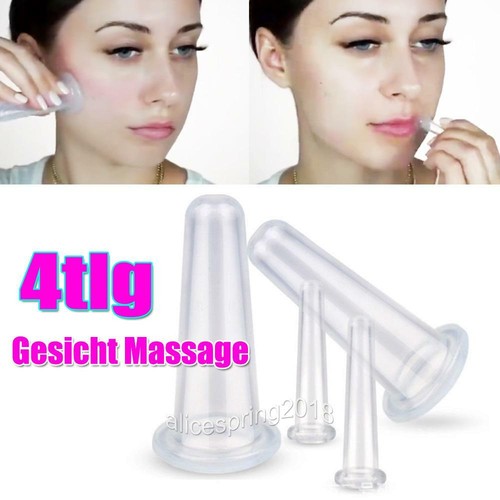 Gesicht schröpfen silikon - 4x,