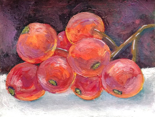 Rote beeren stillleben öl - rote,