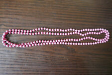 Kette mit pinken Kunststoffperlen ca. 120 cm