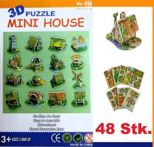 48x 3D Puzzle Haus Bausatz